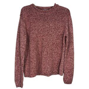 Danielle Martin Womens Red/White Long Sleeve Crewneck Pullover Sweater Size XL